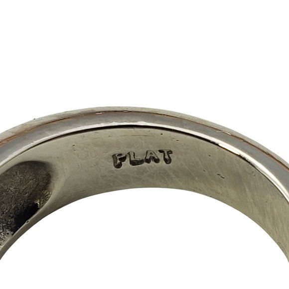 Vintage Platinum and Diamond Wedding Ring Size 5.25 #10457 - Picture 7 of 9